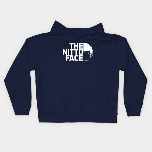 The nitto face white Kids Hoodie by PsychoDelicia